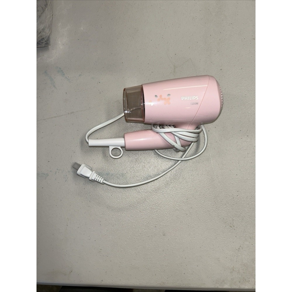 NEW Philips HP8107 Salon Essential Foldable Hair Dryer 1200W PEACH COLOR